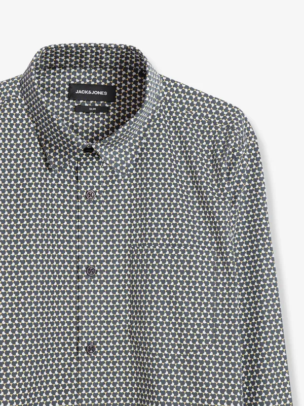 JACK&JONES cotton black printed shirt