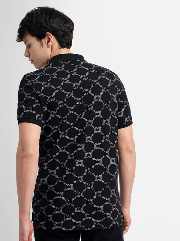 JACK&JONES cotton black t shirt in printed