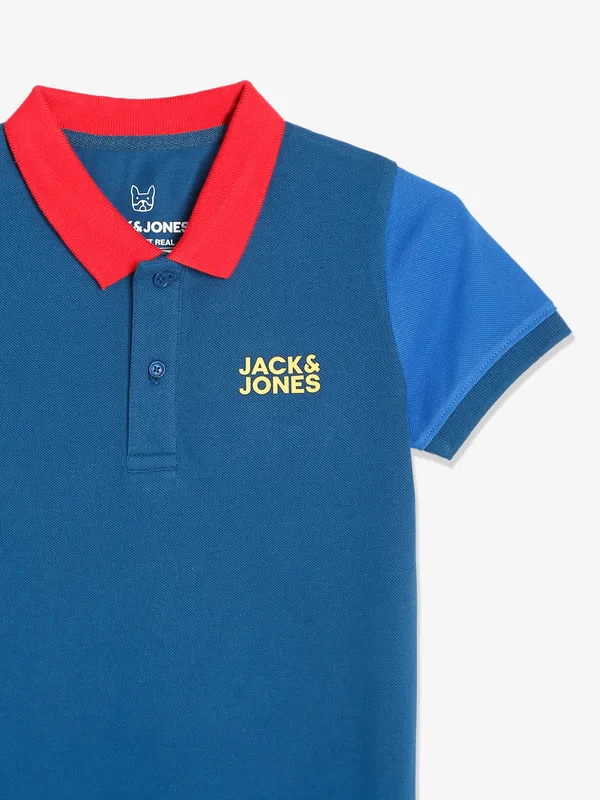 JACK&JONES cotton blue polo t shirt