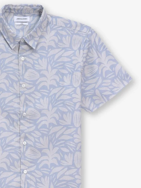 JACK&JONES cotton light blue printed shirt