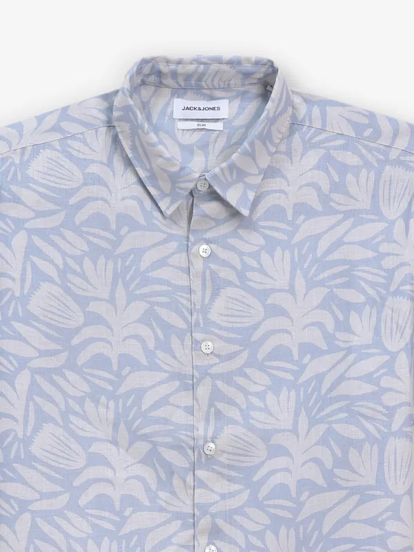 JACK&JONES cotton light blue printed shirt
