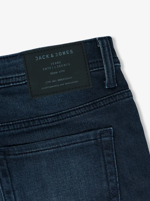 JACK&JONES dark blue slim fit washed jeans
