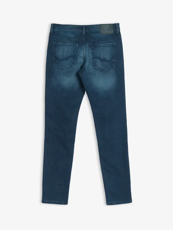 JACK&JONES dark blue slim fit washed jeans