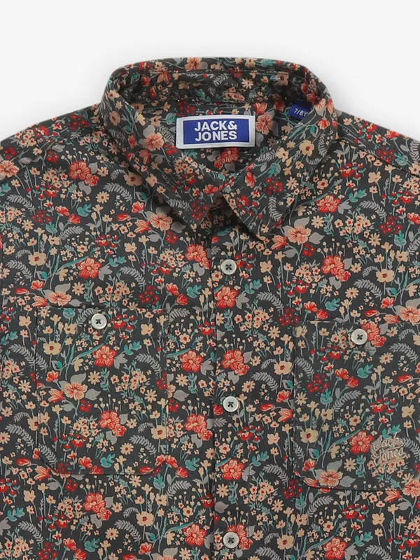 JACK&JONES dark grey cotton shirt