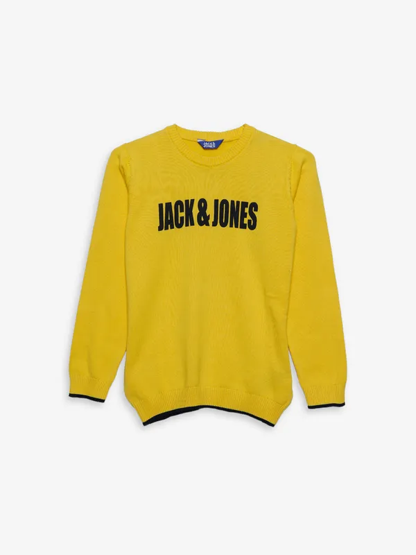 JACK&JONES dark yellow knitted t shirt