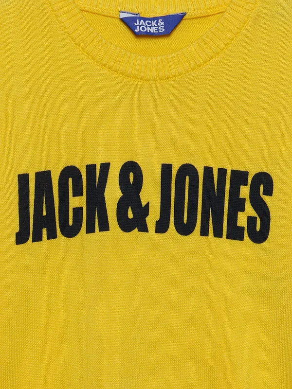 JACK&JONES dark yellow knitted t shirt