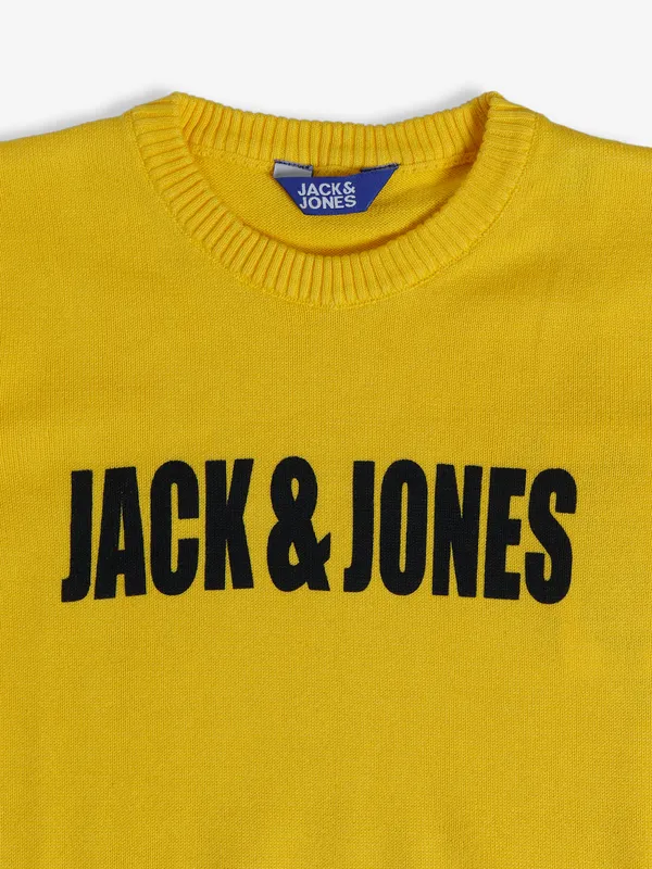 JACK&JONES dark yellow knitted t shirt