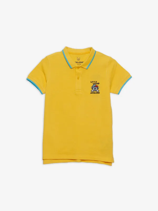 JACK&JONES dark yellow plain t shirt