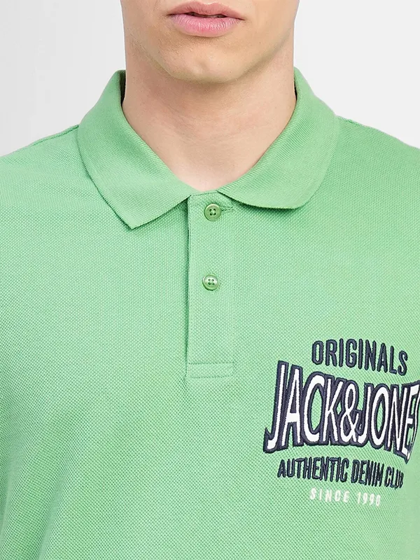 JACK&JONES green t shirt in cotton