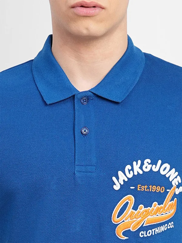 JACK&JONES ink blue cotton t shirt