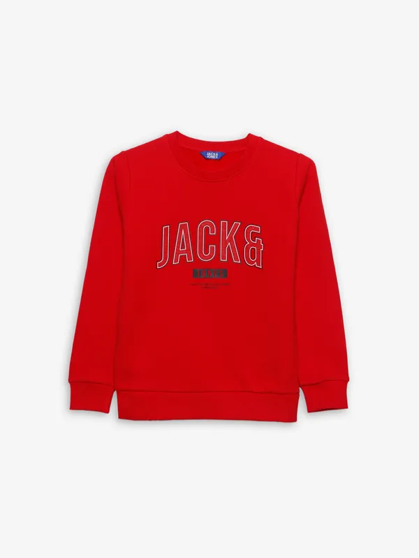 JACK&JONES knitted red sweatshirt
