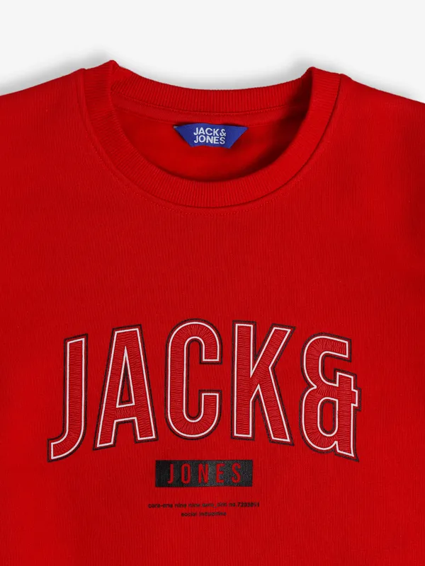 JACK&JONES knitted red sweatshirt