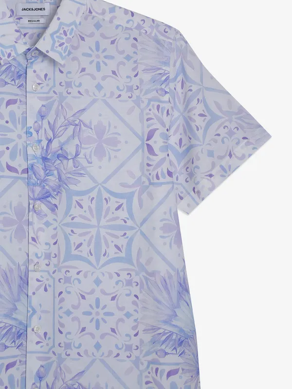 JACK&JONES light purple printed shirt