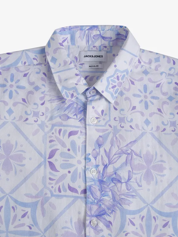 JACK&JONES light purple printed shirt