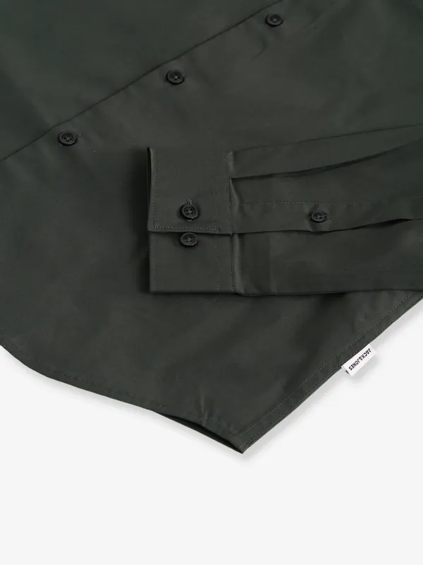 JACK&JONES military green plain shirt