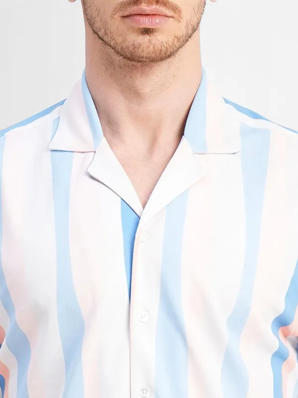 JACK&JONES multi color stripe cotton shirt