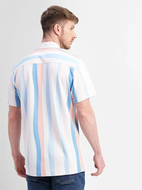 JACK&JONES multi color stripe cotton shirt
