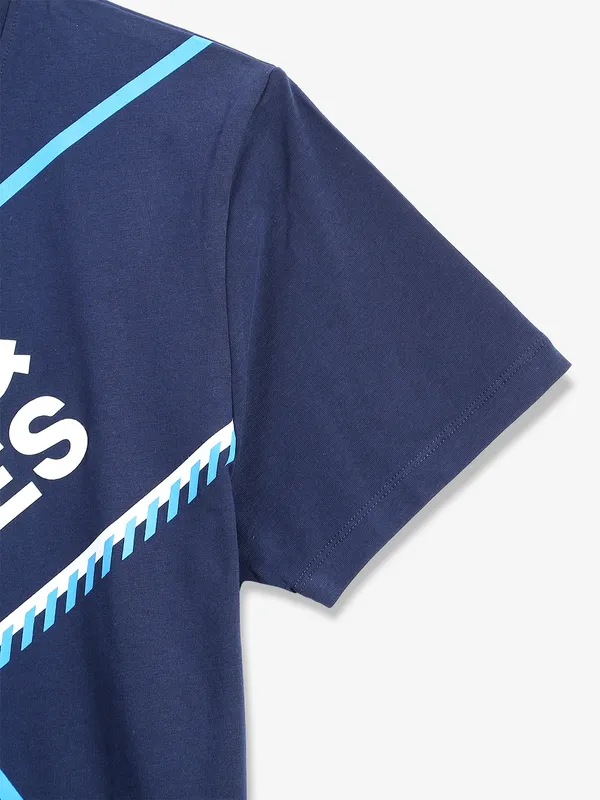 JACK&JONES navy printed casual t-shirt