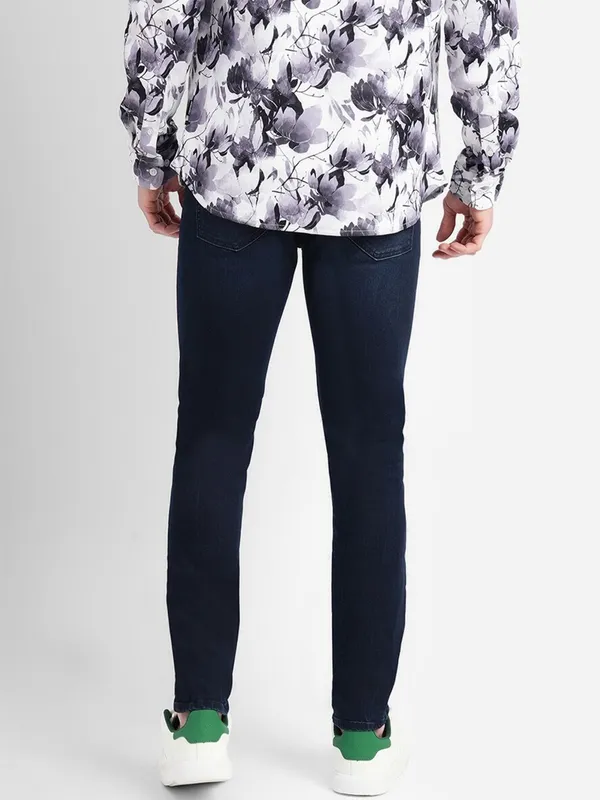 JACK&JONES navy solid skinny fit jeans