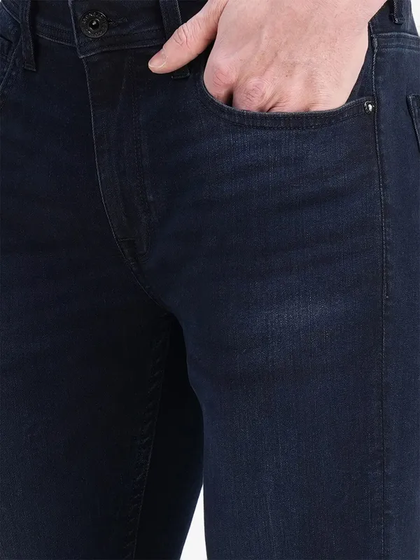 JACK&JONES navy solid skinny fit jeans