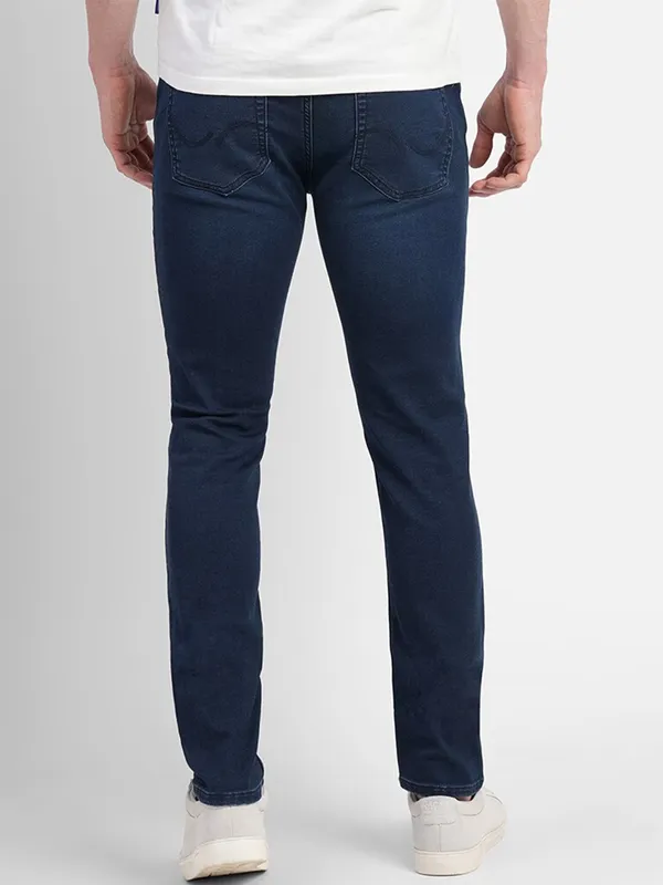 JACK&JONES navy washed skinny fit jeans