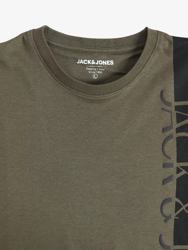 JACK&JONES olive cotton t-shirt