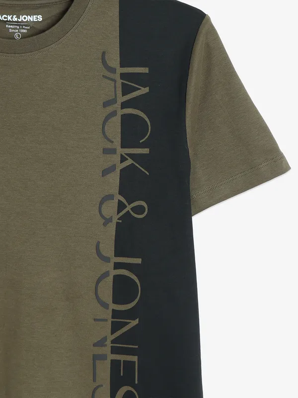 JACK&JONES olive cotton t-shirt