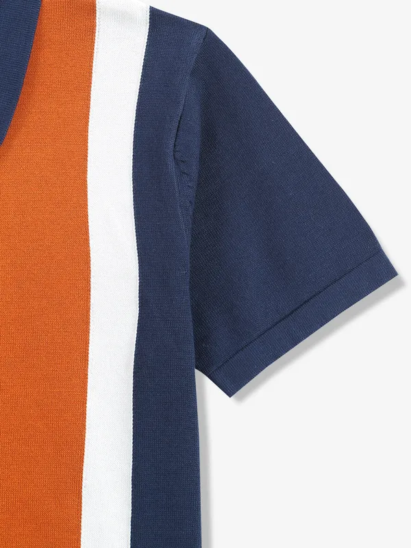 JACK&JONES orange color block t-shirt