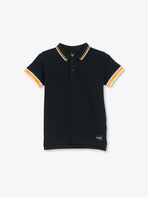 JACK&JONES plain black t shirt