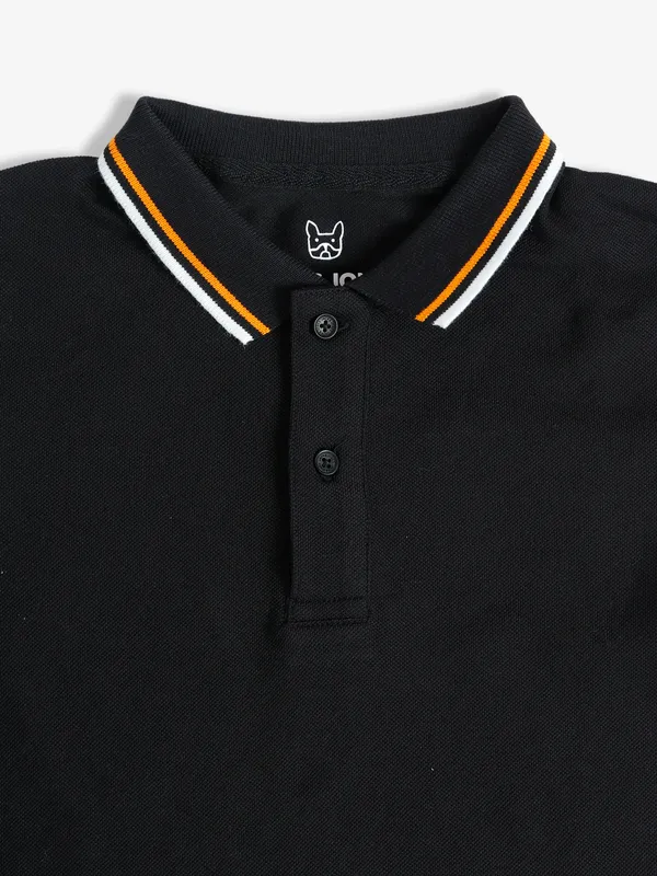 JACK&JONES plain black t shirt
