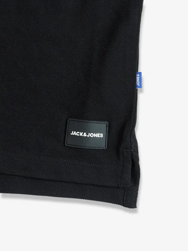 JACK&JONES plain black t shirt
