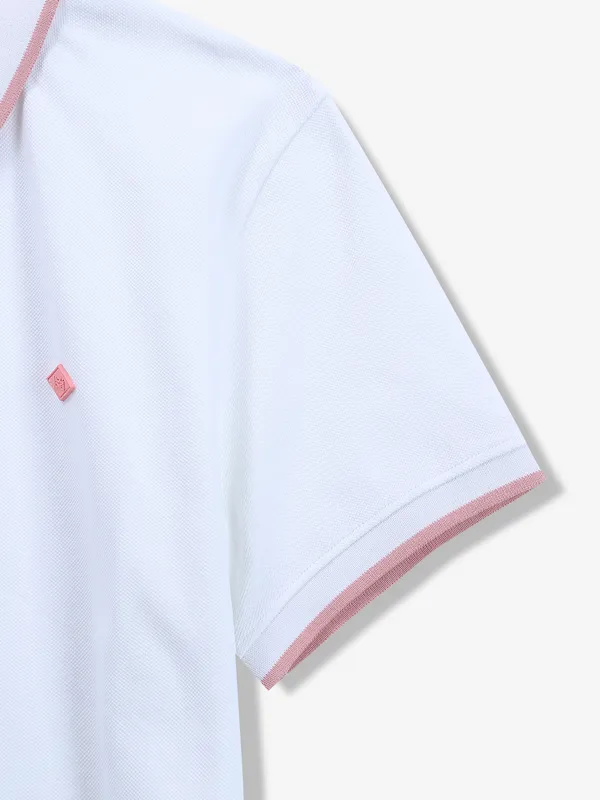 JACK&JONES plain cotton white polo t-shirt