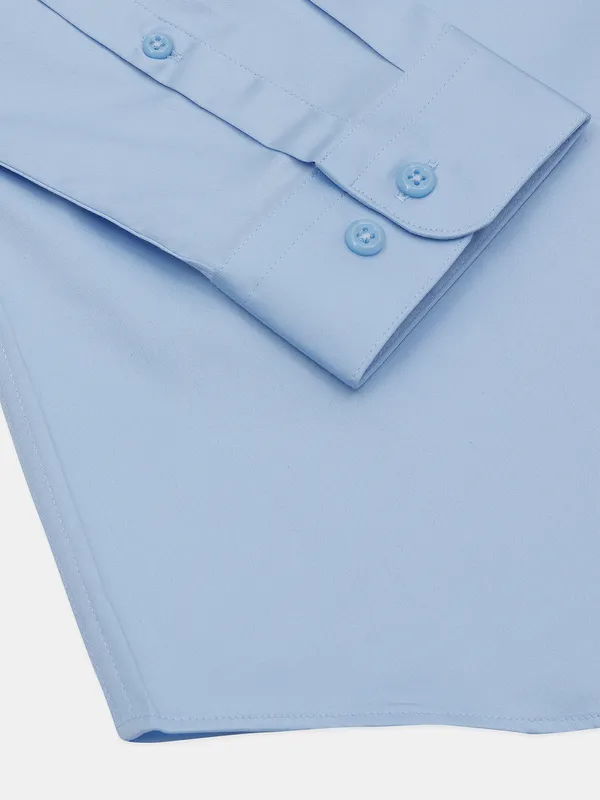 Jack&Jones powder blue solid slim fit shirt
