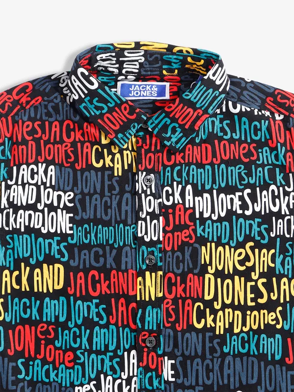 JACK&JONES printed black shirt