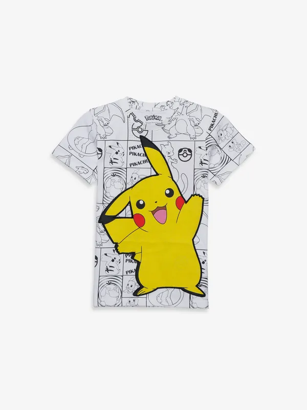 JACK&JONES printed white t shirt