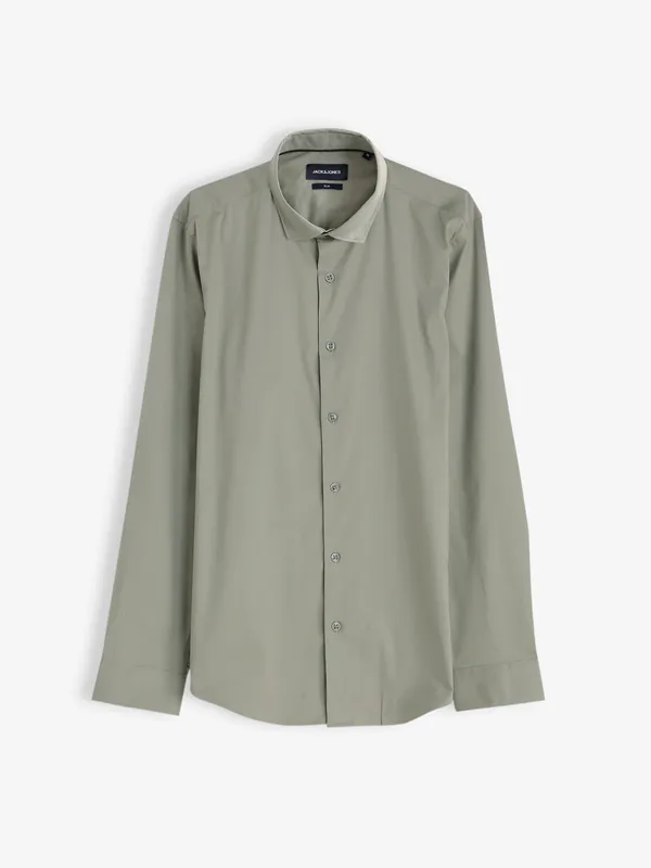 JACK&JONES sage gren plain shirt