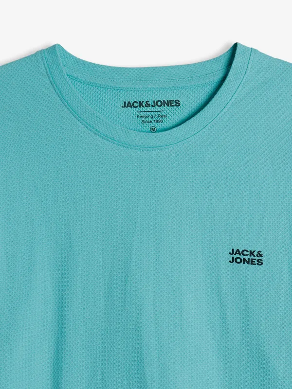 JACK&JONES sea green plain t shirt