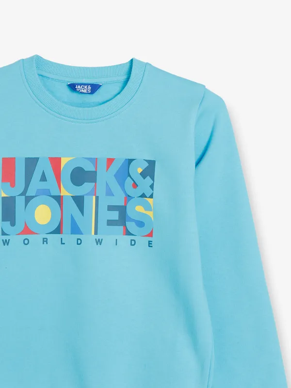 JACK&JONES sky blue printed sweatshirt