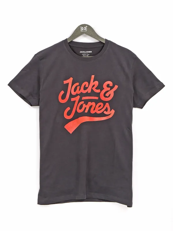 Jack&Jones slim fit cotton t shirt in black