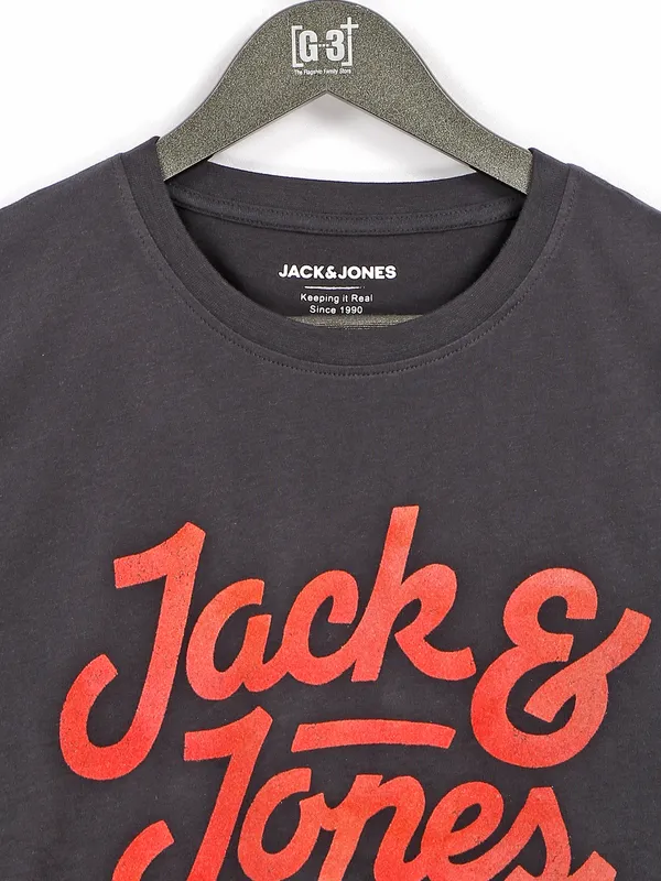 Jack&Jones slim fit cotton t shirt in black