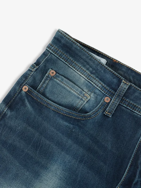 JACK&JONES slim fit teal blue washed jeans