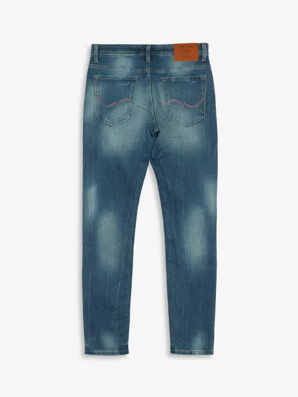 JACK&JONES slim fit teal blue washed jeans