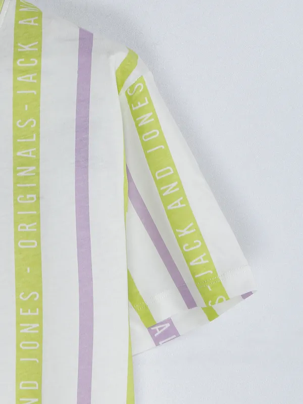 Jack&Jones t shirt in white and green