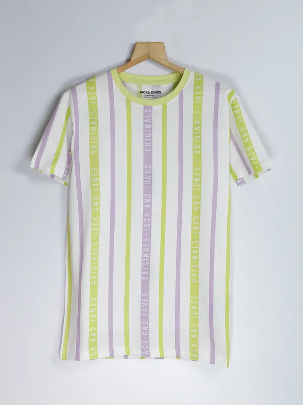 Jack&Jones t shirt in white and green