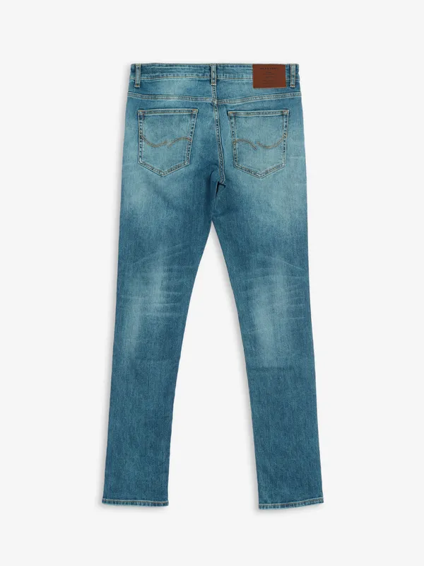 JACK&JONES teal blue washed jeans