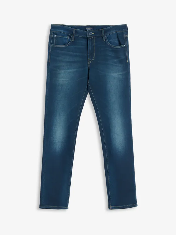 JACK&JONES washed jeans in dark blue
