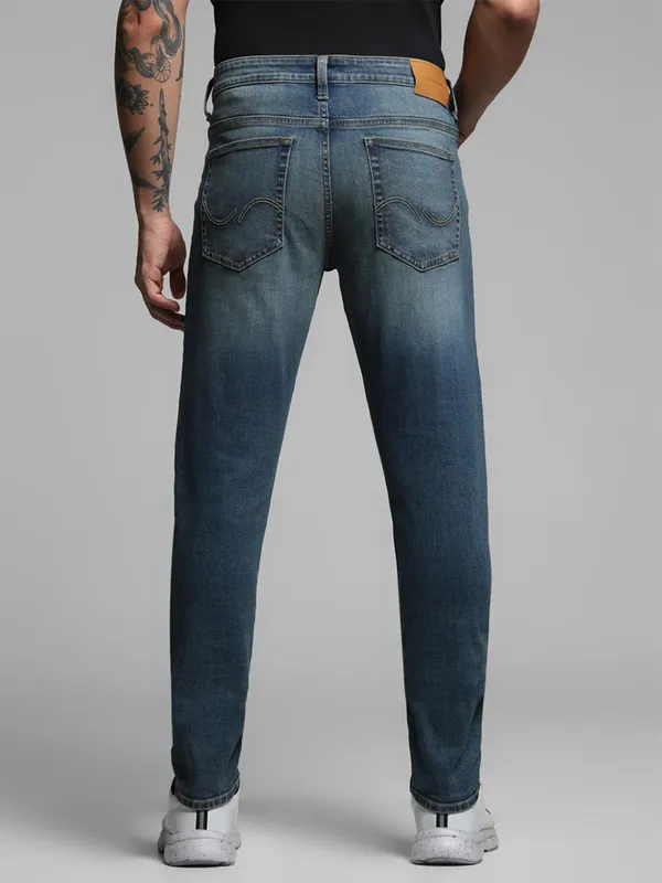 JACK&JONES washed light blue denim slim fit jeanas