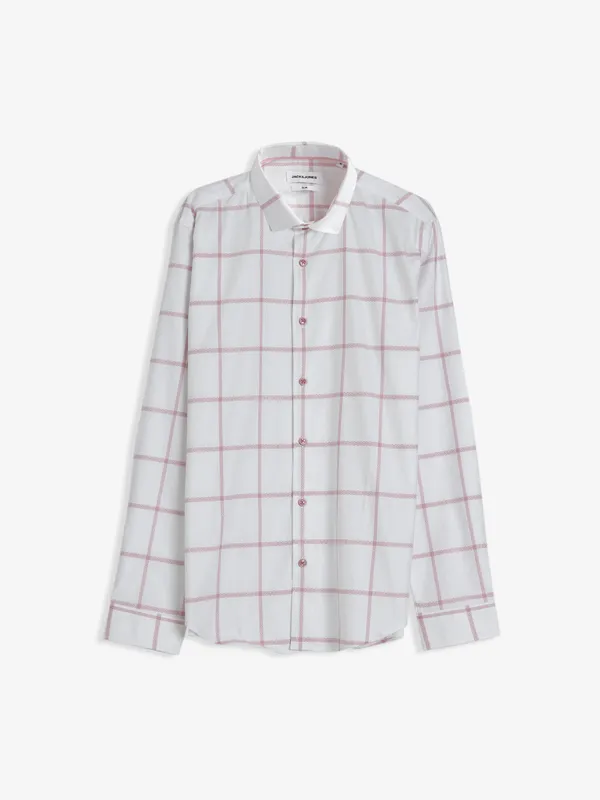 JACK&JONES white and pink checks shirt