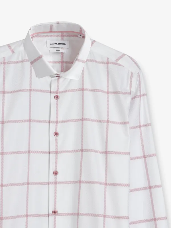 JACK&JONES white and pink checks shirt