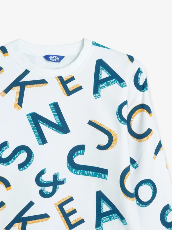 JACK&JONES white cotton sweatshirt